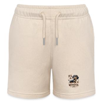 Wienerful Life Dackel lustige Hundedesign-Merch - Kinder Organic Joggingshorts Mini Bolter von Stanley/Stella - Natur - Vorne