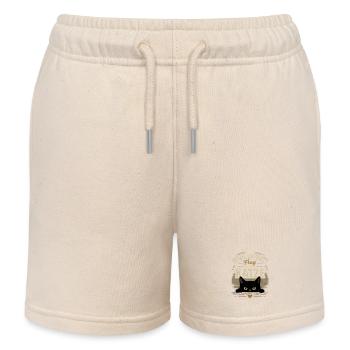 Introvertiert? Frag meine Katze Vintage - Kinder Organic Joggingshorts Mini Bolter von Stanley/Stella - Natur - Vorne