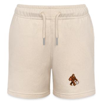 Basketball Bigfoot Sasquatch Lustiger Bigfoot - Kinder Organic Joggingshorts Mini Bolter von Stanley/Stella - Natur - Vorne