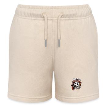 Anpfiff für die 1. Klasse. Einschulung Fußball - Kinder Organic Joggingshorts Mini Bolter von Stanley/Stella - Natur - Vorne