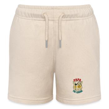 Papa The Man The Myth The Legend Retro - Kids Organic Sweat Shorts by Stanley/Stella - soft Ecru - Front