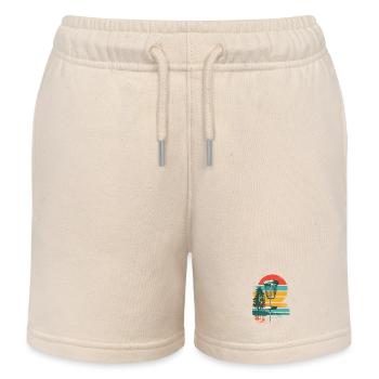 Retro Fairway Disc Golf Starter Set Geschenkidee - Kinder Organic Joggingshorts Mini Bolter von Stanley/Stella - Natur - Vorne