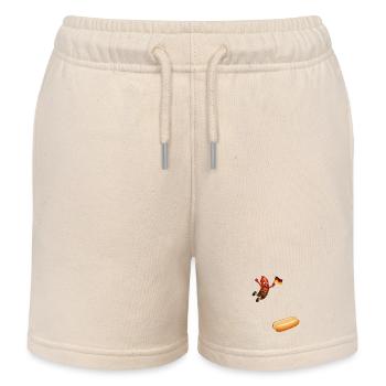 Schnitzel that goes into a bun - Kids Organic Sweat Shorts by Stanley/Stella - soft Ecru - Front