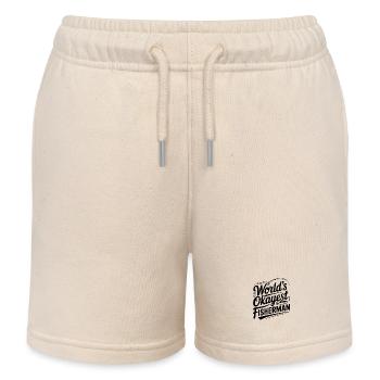 Der beste Fischer der Welt - Kinder Organic Joggingshorts Mini Bolter von Stanley/Stella - Natur - Vorne