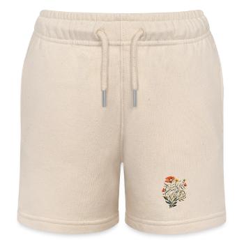 Think wild - ideas can't be fenced in! - Kids Organic Sweat Shorts by Stanley/Stella - soft Ecru - Front