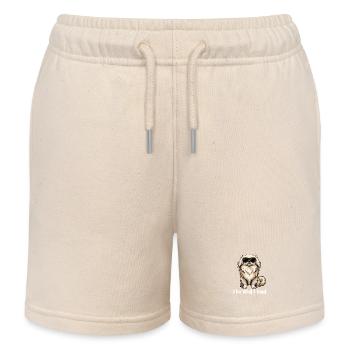 I Do What I Want - Pekingese Mom Peke Dog Dad - Kids Organic Sweat Shorts by Stanley/Stella - soft Ecru - Front