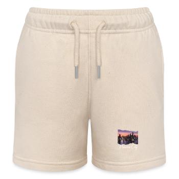Panama City Skyline Sonnenuntergang - Kinder Organic Joggingshorts Mini Bolter von Stanley/Stella - Natur - Vorne