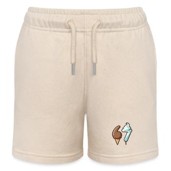 67 Meme Dual Cream Duo - Kinder Organic Joggingshorts Mini Bolter von Stanley/Stella - Natur - Vorne