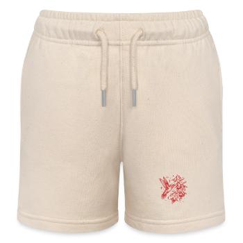 Kolibri-Blumen Vogelbeobachter - Kinder Organic Joggingshorts Mini Bolter von Stanley/Stella - Natur - Vorne