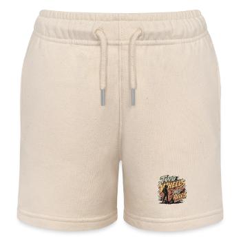 Two Wheels No Rules | Scooter Riders - Kids Organic Sweat Shorts by Stanley/Stella - soft Ecru - Front