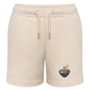 Slurping expressly allowed - Kids Organic Sweat Shorts by Stanley/Stella - soft Ecru - Front