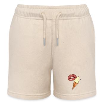 Eis Pop Art Sommer Lippen - Kids Organic Sweat Shorts by Stanley/Stella - soft Ecru - Front