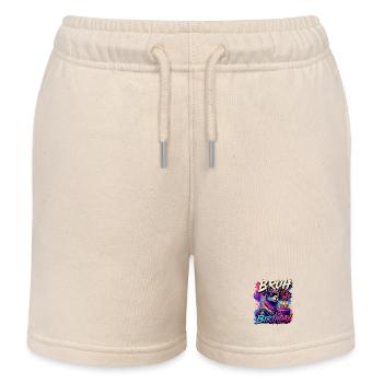 Bruh Its My Birthday Cooles Llama Meme - Kids Organic Sweat Shorts by Stanley/Stella - soft Ecru - Front