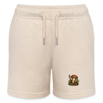 Mooshroom Guardian of the Forest - Kids Organic Sweat Shorts by Stanley/Stella - soft Ecru - Front