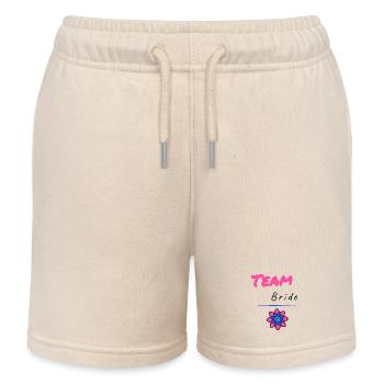Bachelorette party. BRIDE. TEAM. TEAM MARIEE. BRIDE-TO-BE - Kids Organic Sweat Shorts by Stanley/Stella - soft Ecru - Front