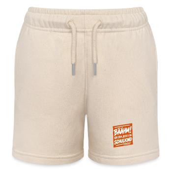 Bäähm! Ich bin jetzt ein Schulkind - Einschulung - Kinder Organic Joggingshorts Mini Bolter von Stanley/Stella - Natur - Vorne
