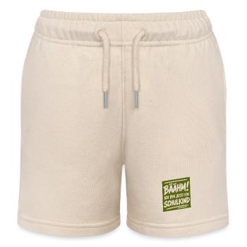 Bäähm! Ich bin jetzt ein Schulkind - Einschulung - Kinder Organic Joggingshorts Mini Bolter von Stanley/Stella - Natur - Vorne