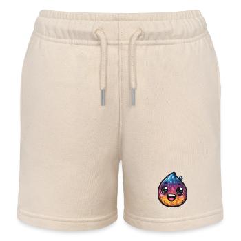 Bunter Wassertropfen - Kinder Organic Joggingshorts Mini Bolter von Stanley/Stella - Natur - Vorne