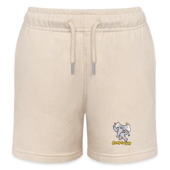 Jump for Joy Elefant Charlie Cartoon - Kinder Organic Joggingshorts Mini Bolter von Stanley/Stella - Natur - Vorne