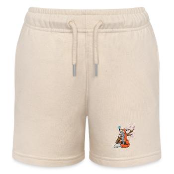 Fuchs Kirschblüten - Kinder Organic Joggingshorts Mini Bolter von Stanley/Stella - Natur - Vorne