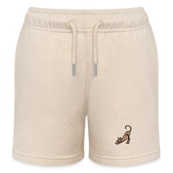 Katzenstrecken-Silhouette - Kinder Organic Joggingshorts Mini Bolter von Stanley/Stella - Natur - Vorne