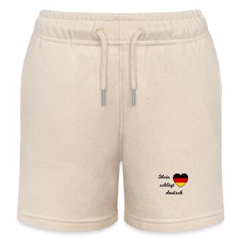 Ich liebe meine Heimat - Kinder Organic Joggingshorts Mini Bolter von Stanley/Stella - Natur - Vorne