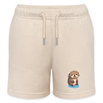 Loutre totalement mignonne - Short de jogging enfant bio Stanley/Stella - écru doux - Devant