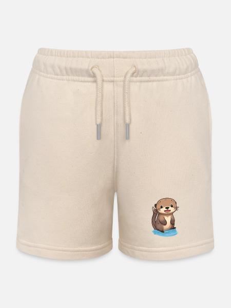 Total niedlicher Otter - Kinder Organic Joggingshorts Mini Bolter von Stanley/Stella - Natur