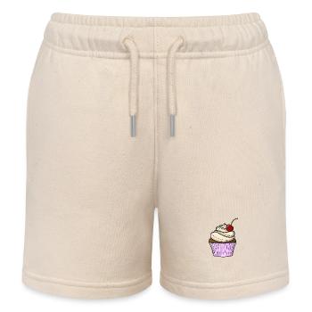 Sweet comic Cupcake - Kinder Organic Joggingshorts Mini Bolter von Stanley/Stella - Natur - Vorne