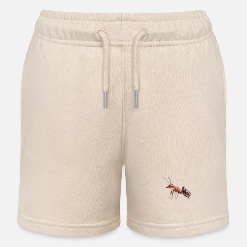 fourmi - Short de jogging enfant bio Stanley/Stella - écru doux
