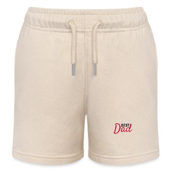 Best Dad - Kids Organic Sweat Shorts by Stanley/Stella - soft Ecru - Front