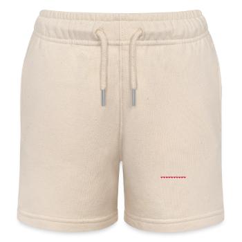 Line heart little heart dash ornament - Kids Organic Sweat Shorts by Stanley/Stella - soft Ecru - Front