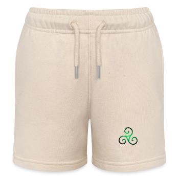 Symbole celtique triple spirale Triskele - Short de jogging enfant bio Stanley/Stella - écru doux - Devant