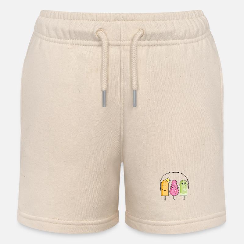 Glace - Short de jogging enfant bio Stanley/Stella - écru doux