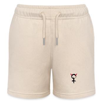 Teufel Frau Frauen Symbol - Kinder Organic Joggingshorts Mini Bolter von Stanley/Stella - Natur - Vorne