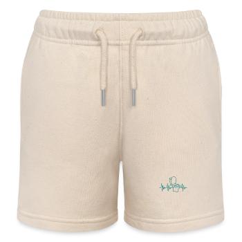 Klo Herzschlag WC Toilette - Kinder Organic Joggingshorts Mini Bolter von Stanley/Stella - Natur - Vorne