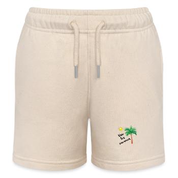 LONG LIVE THE HOLIDAYS - Kids Organic Sweat Shorts by Stanley/Stella - soft Ecru - Front