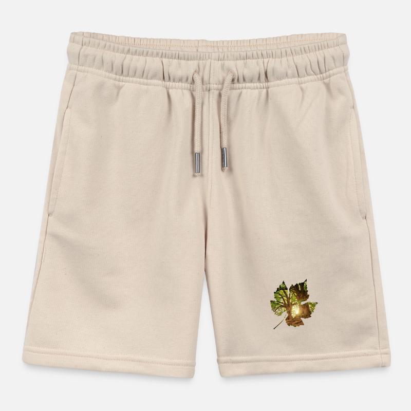 forest 24 in leaf Kids Organic Sweat Shorts by Stanley/Stella
