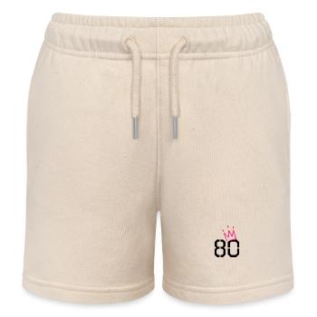 80e anniversaire - 80 couronne - 80 ans - Short de jogging enfant bio Stanley/Stella - écru doux - Devant
