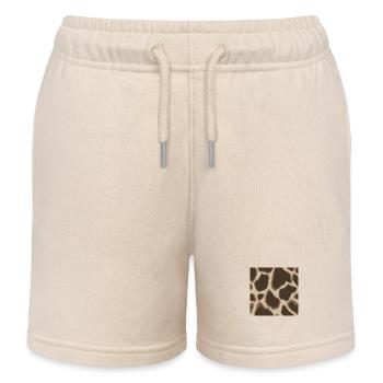 Giraffen Muster - Kinder Organic Joggingshorts Mini Bolter von Stanley/Stella - Natur - Vorne