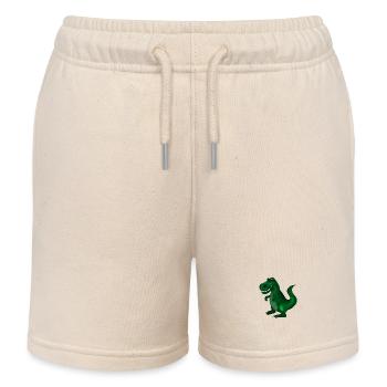 Dinosaur - Kids Organic Sweat Shorts by Stanley/Stella - soft Ecru - Front