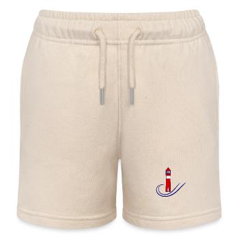 lighthouse. sea. OCEAN, OCEAN. nature. holiday. journey - Kids Organic Sweat Shorts by Stanley/Stella - soft Ecru - Front