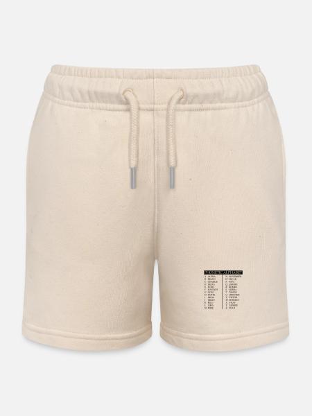 Phonetisches Alphabet - Stanley/Stella børne sweatshorts økologisk - blød ecru
