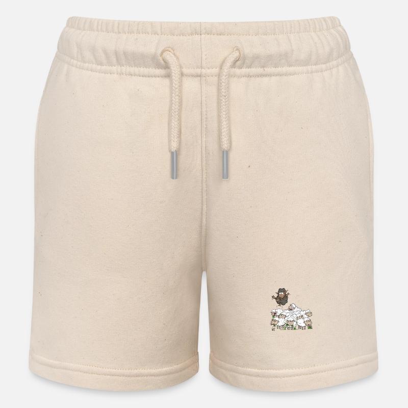 Mouton noir - Short de jogging enfant bio Stanley/Stella - écru doux