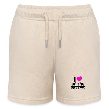 Esel - Kinder Organic Joggingshorts Mini Bolter von Stanley/Stella - Natur - Vorne