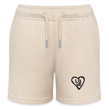 LIEBE GRAFFITI - Kinder Organic Joggingshorts Mini Bolter von Stanley/Stella - Natur - Vorne