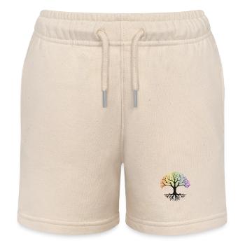 lebensbaum rainbow - Kinder Organic Joggingshorts Mini Bolter von Stanley/Stella - Natur - Vorne