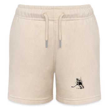 Cooler Eishockey Spieler Fan Motiv - Kinder Organic Joggingshorts Mini Bolter von Stanley/Stella - Natur - Vorne