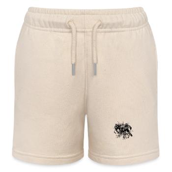Cooles Fan Motiv Eishockey Spieler in Formation - Kinder Organic Joggingshorts Mini Bolter von Stanley/Stella - Natur - Vorne
