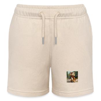 cool chipmunk - Kids Organic Sweat Shorts by Stanley/Stella - soft Ecru - Front